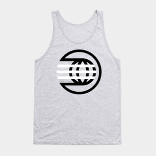 Black and White Spaceship Earth Logo Tank Top